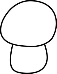 Mushroom Outline Coloring