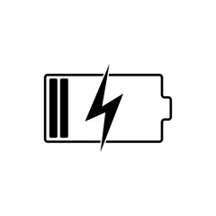 Battery charging vector icon