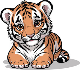 Powerful Tiger Face in Mandala Style – Detailed Vector Clipart, High Quality Tiger Vector – Premium Wildlife Illustration for Adobe Stock