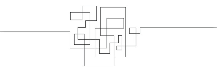 Hand-Drawn Scribbles of Tangled Intertwined Lines in Different Shapes and Size. Editable Line. Adjustable Stroke Width . Vector Illustration . EPS 20 . 