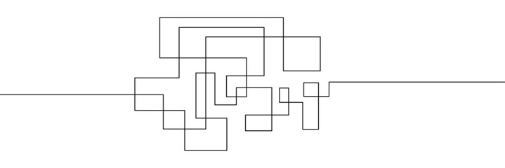 Hand-Drawn Scribbles of Tangled Intertwined Lines in Different Shapes and Size. Editable Line. Adjustable Stroke Width . Vector Illustration . EPS 20 . 