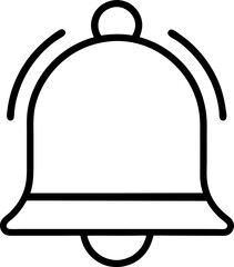 Vector bell symbol with music headphones for audio sound technology design