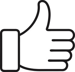 Obraz premium Thumb up hand gesture vector symbol icon for social media success