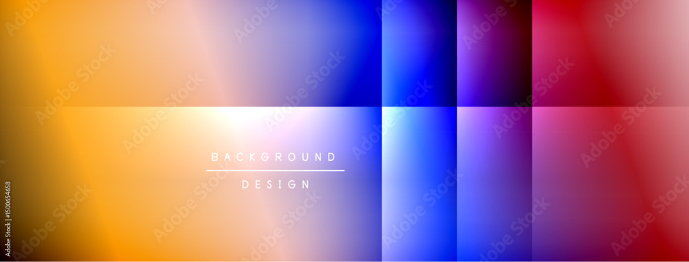 Leinwandbilder Abstract gradient background design. Vivid colors blend smoothly, creating modern visual effect. Text reads background design.