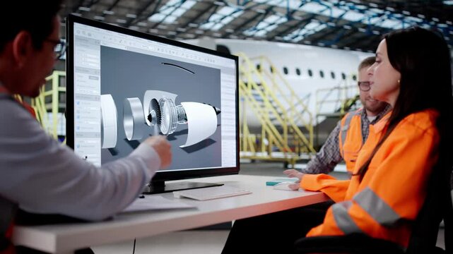 Aircraft Engine Maintenance And Repair. Jet Plane