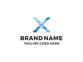 Technology letter X logo design vector, isolated on transparent background