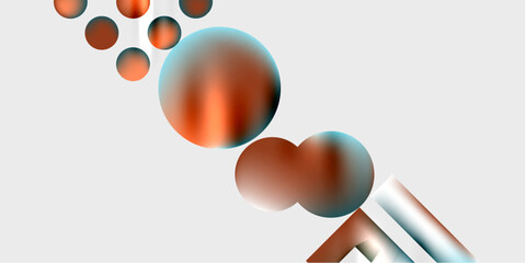 Abstract spheres, gradients, composition. Minimalist design, modern aesthetic, light shadows, dark background. Fluid forms, dynamic arrangement.