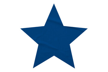 Crumpled blue star pattern stickers, separated on a transparent background.