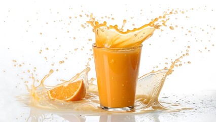 fresh orange juice splash
