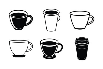 Classic Coffee Cup Vector for Menu Graphics
