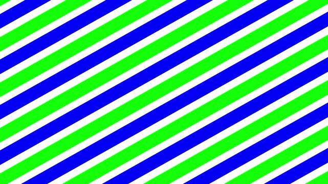 Seamless diagonal stripes pattern, Green, blue and white motion background