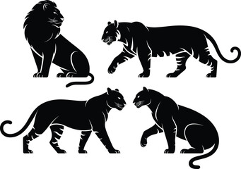 Powerful Tiger Face in Mandala Style – Detailed Vector Clipart, High Quality Tiger Vector – Premium Wildlife Illustration for Adobe Stock