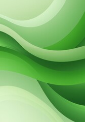 Abstract Green Wave Background with Dynamic Curves and Gradients