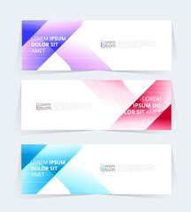 Naklejka premium Geometric banner design with Vector presentation template.