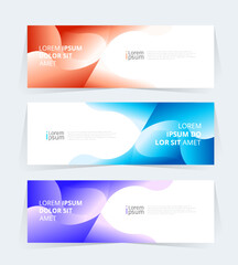 Geometric banner design with Vector presentation template.