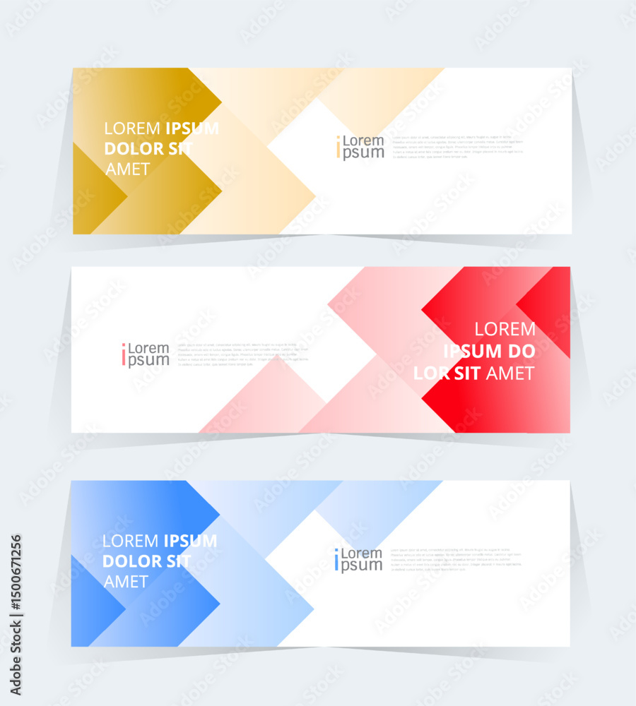Sticker geometric banner design with vector presentation template.