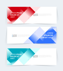 Fototapeta premium Geometric banner design with Vector presentation template.