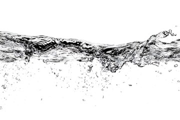 Close-up shot of clear water with subtle ripples and tiny droplets, suggesting a refreshing and pristine liquid surface