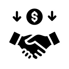 Handshake icon set. Business agreement handshake. friendly handshake icon symbol. partnership deal symbol for apps, ui, website, vector illustration
