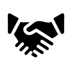 Naklejka premium Handshake icon set. Business agreement handshake. friendly handshake icon symbol. partnership deal symbol for apps, ui, website, vector illustration 