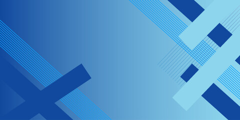 Vector blue abstract geometric background with gradient rectangle and line stripes on white background. Modern corporate concept design for presentation background, banner, poster, cover, and more