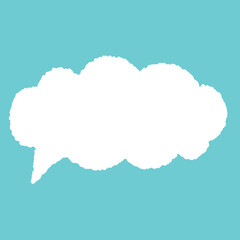 モコモコ雲のフキダシ　手書き