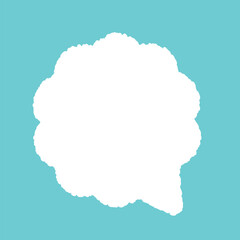 モコモコ雲のフキダシ　手書き