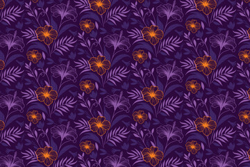 cotton flower sketch, outline floral art, seamless repeat design, minimalist line flower, modern textile print, fabric motif layout, hand drawn bloom

