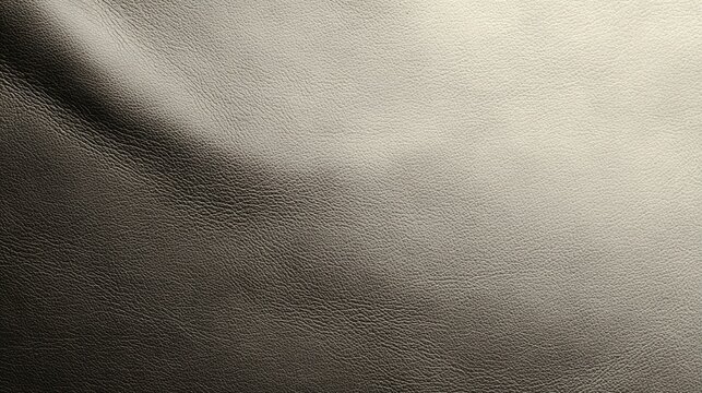 Grainy leather texture, dark to light gradient, showcasing subtle folds, ideal for background or mockup design, conveying elegance and sophistication