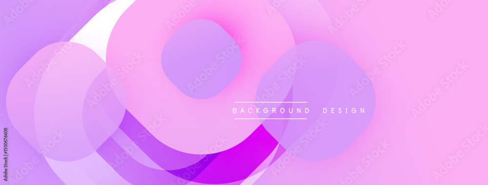 Aufkleber Abstract pink, purple layers create fluid dynamic background. Soft gradients, modern design elements present. Minimalist aesthetic.