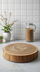 wooden table decoration