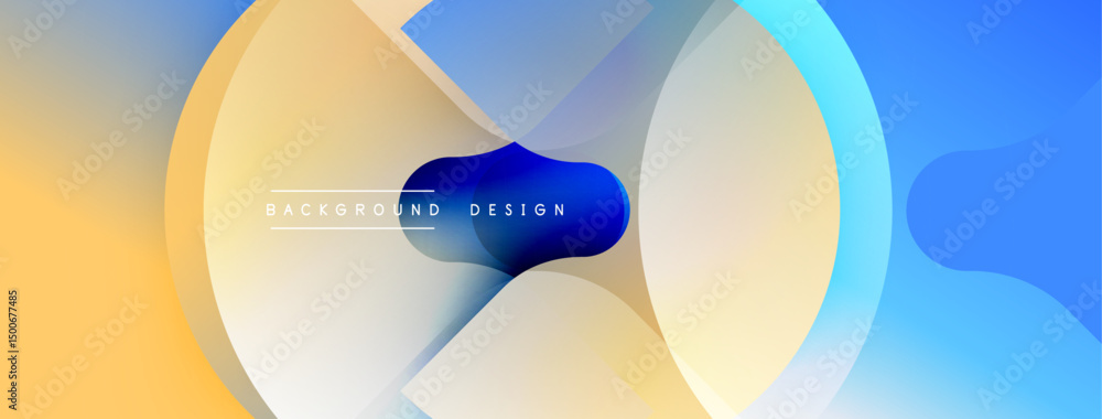 Leinwandbilder abstract fluid shapes, vibrant colors blend. modern design features overlapping layers, gradients. t
