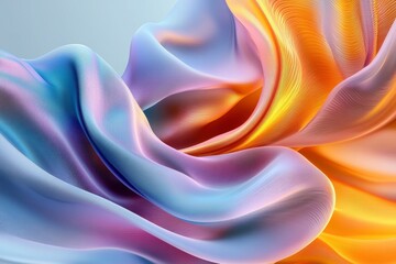 Obraz premium Abstract Gold Purple and Blue Flowing Fabric Texture