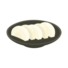 べったら漬け。フラットなベクターイラスト。
Bettara zuke. Flat vector illustration.