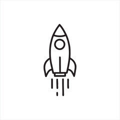 Rocket Launch Icon – Startup and Innovation Symbol