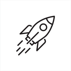 Rocket Launch Icon – Startup and Innovation Symbol