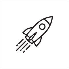 Rocket Launch Icon – Startup and Innovation Symbol