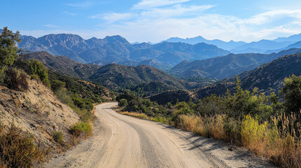 Fototapeta premium A winding road in the mountains