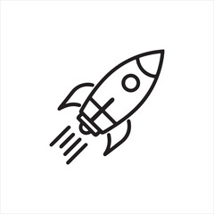 Rocket Launch Icon – Startup and Innovation Symbol
