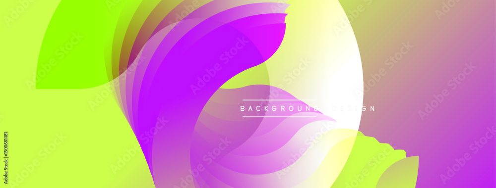 Poster Abstract fluid shapes, vibrant colors blend. Modern design, smooth gradients create dynamic visual effect. Background suggests energy, movement.