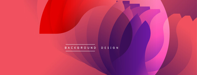 Abstract flowing shapes, vibrant colors blend. Modern design, gradient effect creates dynamic visual experience. Soft curves, smooth transitions.