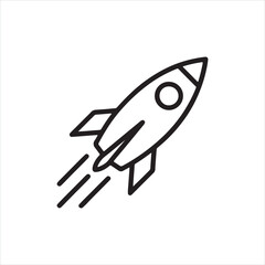 Rocket Launch Icon – Startup and Innovation Symbol