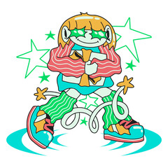 Y2K Streetwear. Y2K Clothing. Y2K Apparel. Y2K Design. Streetwear Design. Streetwear T-shirt Design.
T-shirt Design Christmas. Christmas Cartoon Character. Vector Cartoon.