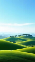 green field and blue sky