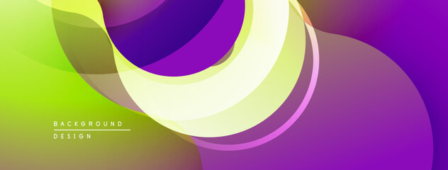 Abstract flowing shapes, vibrant colors. Gradient background creates dynamic visual effect. Modern design element.