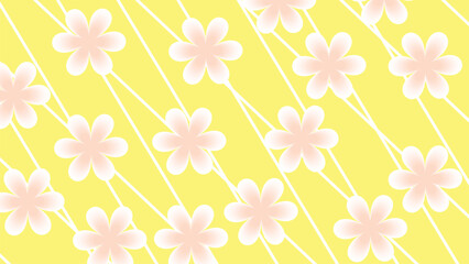 Fototapeta premium Seamless floral pattern with spring flowers for a beautiful vector illustration background