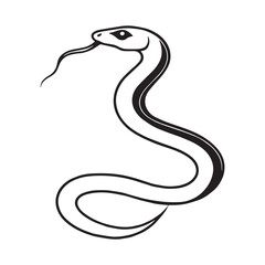 Fototapeta premium snake icon vector illustration silhouette 