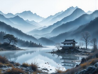 Fototapeta premium lake in the mountains