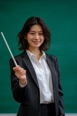 Woman teacher in a classroom