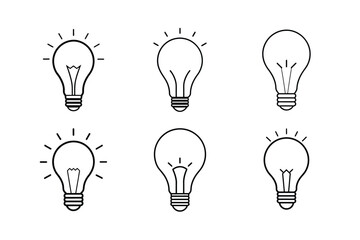 Simple Retro Edison Bulb Vector Graphic